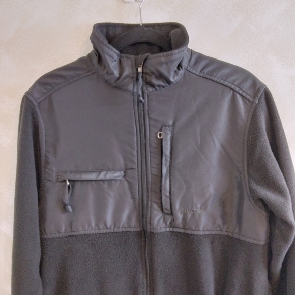 Size S Chaps Fleece Jacket Full Zip Pockets Elastic wrist - Picture 2 of 8